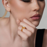 Unique Pear Shaped Wedding Set