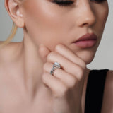 Unique Pear Shaped Wedding Set