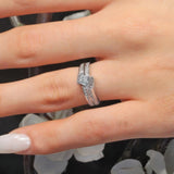 Interlocking Princess Cut Diamond Bridal Set