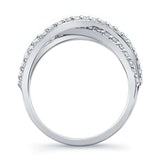 Criss Cross Diamond Wedding Band