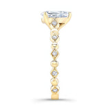 Art Deco Pear Shaped Diamond Ring