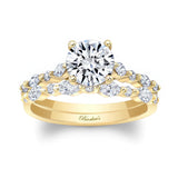 Vintage Style Moissanite Wedding Ring Set