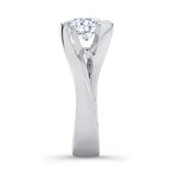 Tension Solitaire Moissanite Ring