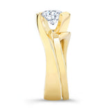 Tension Solitaire Moissanite Bridal Set