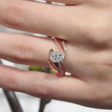 Tension Setting Moissanite Bridal Set