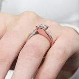 Tension Setting Moissanite Bridal Set