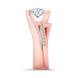 Tension Setting Moissanite Bridal Set