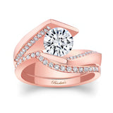 Tension Setting Moissanite Bridal Set