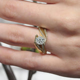 Tension Setting Moissanite Bridal Set