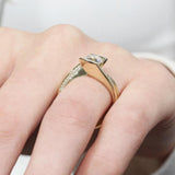 Tension Setting Moissanite Bridal Set
