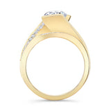 Tension Setting Moissanite Bridal Set