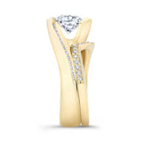 Tension Setting Moissanite Bridal Set