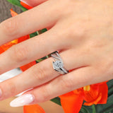 Tension Setting Moissanite Bridal Set