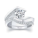Tension Setting Moissanite Bridal Set