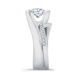 Tension Setting Moissanite Bridal Set