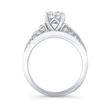Blue Sapphire Accent Channel Set Wedding Ring Set