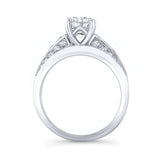 Blue Sapphire Accent Channel Set Wedding Ring Set