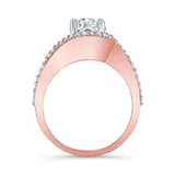 Floating Halo Moissanite Engagement Ring