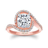 Floating Halo Moissanite Engagement Ring