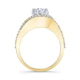 Floating Halo Moissanite Engagement Ring
