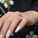 Floating Halo Moissanite Engagement Ring