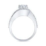 Floating Halo Moissanite Engagement Ring