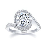 Floating Halo Moissanite Engagement Ring
