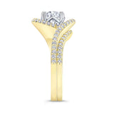 Floating Halo Lab Grown Diamond Bridal Set