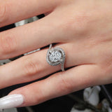 2 Carat Oval Moissanite Ring