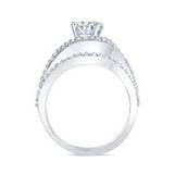 2 Carat Oval Moissanite Wedding Ring Set