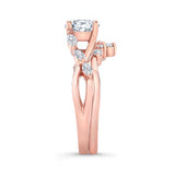 Moissanite Marquise Accent Wedding Set