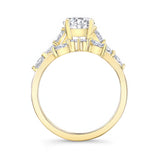 Moissanite Marquise Accent Wedding Set