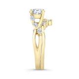Moissanite Marquise Accent Wedding Set
