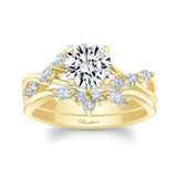 Moissanite Marquise Accent Wedding Set