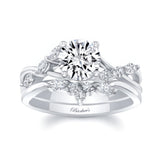 Moissanite Marquise Accent Wedding Set