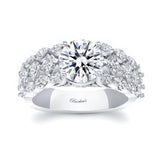 Three Row Diamond Moissanite Ring