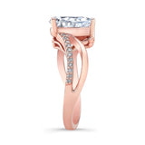 Split Shank Pear Ring