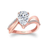 Split Shank Pear Lab Grown Diamond Ring