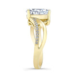 Split Shank Pear Lab Grown Diamond Ring