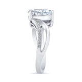 Split Shank Pear Lab Grown Diamond Ring