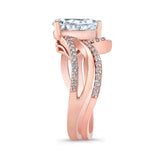 Split Shank Pear Lab Grown Diamond Bridal Set