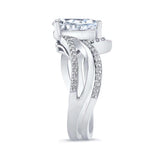 Split Shank Pear Lab Grown Diamond Bridal Set