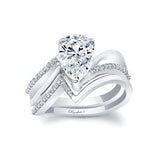 Split Shank Pear Lab Grown Diamond Bridal Set