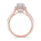 Round Halo Moissanite Ring