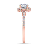 Round Halo Moissanite Ring