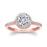 Round Halo Moissanite Ring