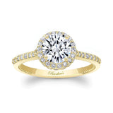 Round Halo Moissanite Ring