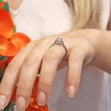 Round Halo Moissanite Ring