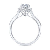 Round Halo Moissanite Ring