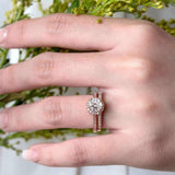 Round Halo Diamond Wedding Set